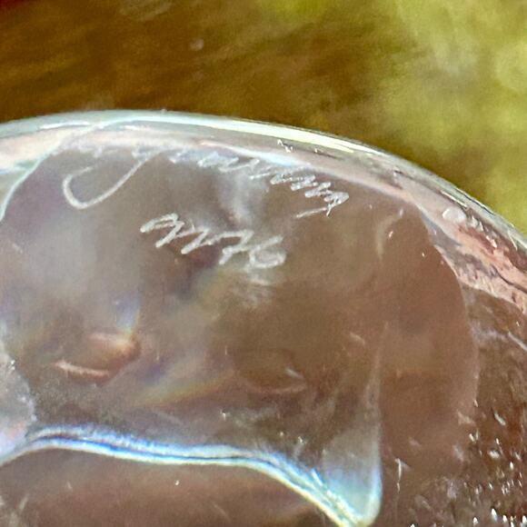 Vintage Clear Glass Cat Face Paperweight, Frosted Intaglio Kitty - Picture 9 of 12